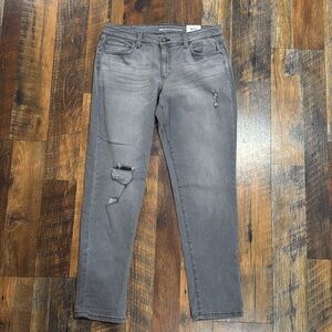 NWT INC Denim Mid Rise Straight Grey Jeans